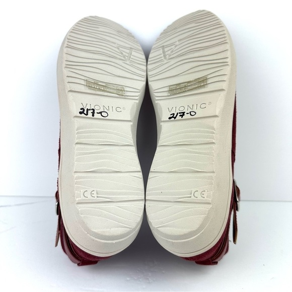 Vionic Romy Ankle Boot 7.5 Red Shiraz Zip Up Bootie Womens Brand New - Picture 7 of 10